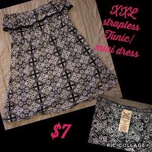 2x strapless tunic